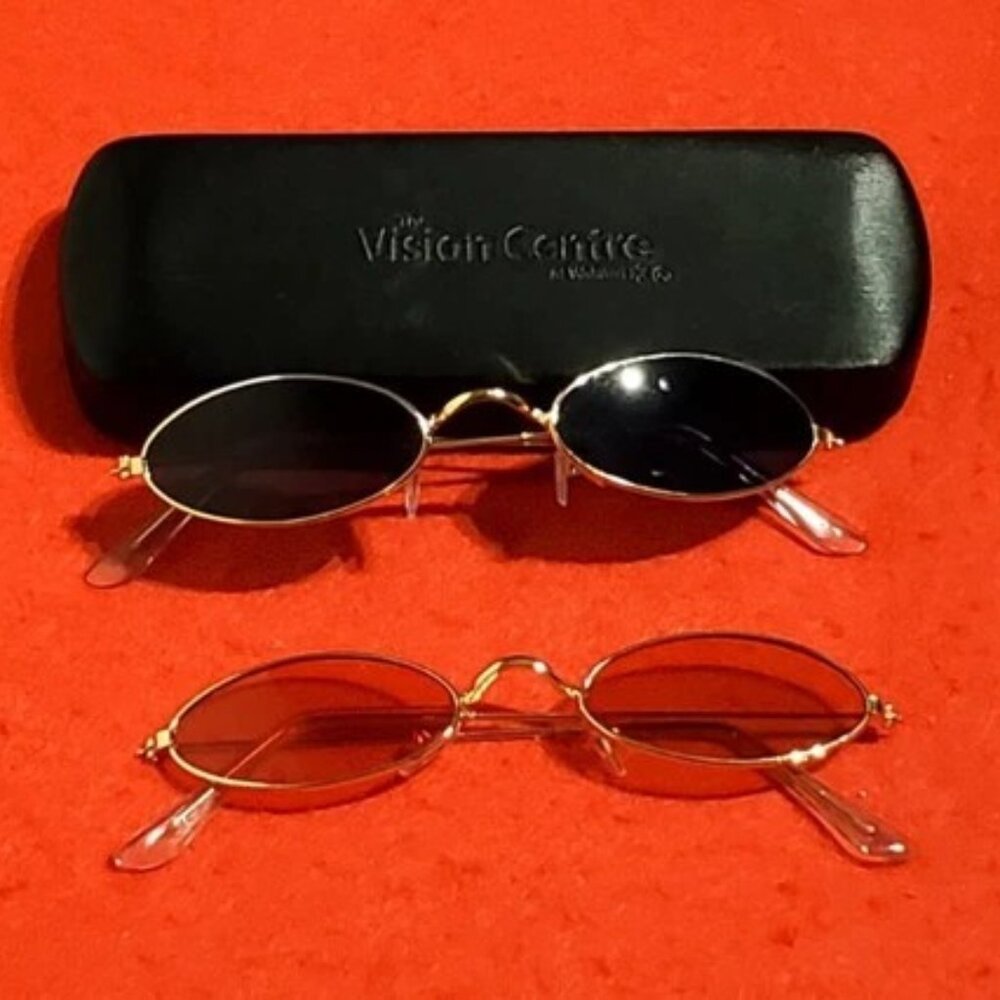 2 new Pair Sunglasses - New W/ used Travel Case - Unisex - Save $